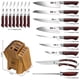 thumbnail image 2 of Juego de cuchillos HOSHANHO Kitchen de 18 piezas con bloque de acero con alto contenido de carbono, 2 of 7