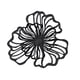 thumbnail image 1 of Decoración De Pared De Flores De Metal, Decoración Floral Para Colgar En La Pared, Para Hotel, Baño, Cocina, Negro, Pequeño, 1 of 5