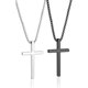 thumbnail image 1 of Collar de Cruz Romass para Hombre de Acero 316L, 1 of 3