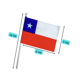 thumbnail image 3 of 1 Bandera De Chile Auto Fiestas Patrias Banderin Doble, 3 of 3