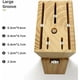 thumbnail image 3 of Bloc à couteaux en bois porte-couteau de comptoir organisateur de couteaux avec fente pour ciseaux pour porte-couteau de Cuisine, 3 of 5
