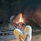 thumbnail image 3 of Pantufla de lana natural de oveja, 3 of 3