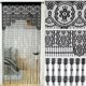 thumbnail image 5 of Cortina YaoYue con cordón de macramé, 90 x 200 cm, color negro, 2 unidades, 5 of 6