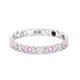 thumbnail image 1 of Xiao Hua Pulsera para Mujer Pulsera de Plata de 7.87 Pulgadas con Incrustación de Pedrería Rosa, Diseño Fácil de Combinar, Accesorio Elegante Diario, Adecuado para Joyería de Oficina Regalo Del Día, 1 of 2