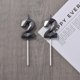thumbnail image 3 of Velas JEVONS número 22 negro con glitter – paquete de 2, 3 of 8