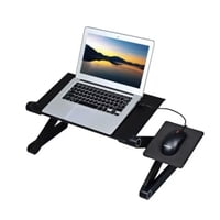 Genérico - Mesa Plegable Para Notebook Con 2 Ventilador Y Mousepad