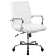 thumbnail image 1 of Silla de escritorio Flash Furniture Whitney con respaldo medio de cuero blanco, 1 of 9