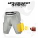 thumbnail image 4 of Faja de Fútbol Penveer AXL 5 Almohadillas con Bolsillo para Protector - Gris, 4 of 6