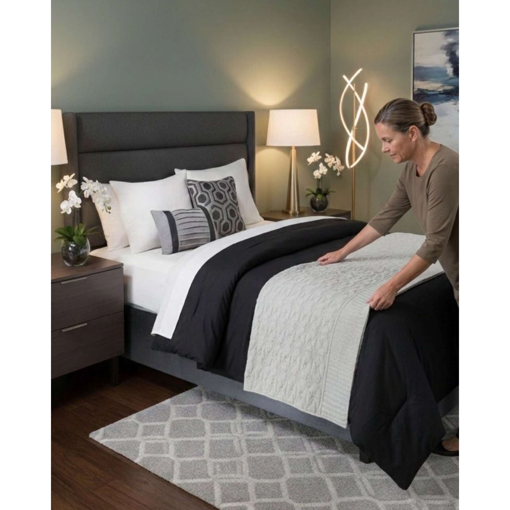 Imac Hogar - Piecera De Cama Premium Textura Soft Y Calidez 90x210 Cm