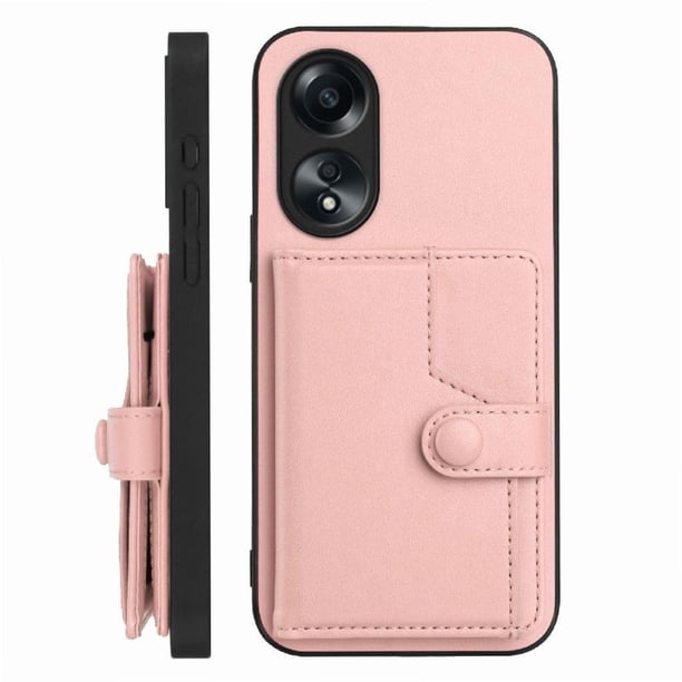 FOXDOCK Funda para OPPO A58 4G con Bloqueo RFID - Diseño Elegante con Cierre de Botón
