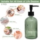 thumbnail image 4 of Set Dispensador De Jabón Vidrio Verde 400 Ml Recargable Con Bomba Negra, 4 of 6