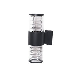 Hbled - Aplique Espiral Doble Porta E-27 Negro Incluye Ampolleta Cálida
