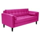 thumbnail image 2 of Sofa Retro 3c + 2 Pouf Felpa 00 Fucsia, 2 of 6