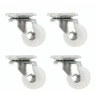 Genérico - Pack 4 Ruedas Giratorias Sin Freno 2 Pulgadas