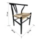 thumbnail image 3 of Pack 2 Sillas Comedor Whishbone Madera Negro, 3 of 6