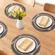 thumbnail image 2 of Juego de 6 manteles individuales tejidos estilo rústico para decoración de mesa de comedor - Interior, lavables, limpiables, manteles de cocina gris oscuro 11.8x11.8 pulgadas, 2 of 5