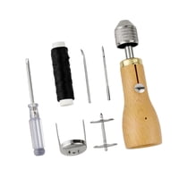 Magideal - Juego De Punzón De Costura Con Hilo Encerado, Herramienta De Reparación De Puntadas Multifuncional, Herramienta De Punzón De Costura Para Bolsas De Te A