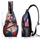 thumbnail image 2 of Harley Quinn Riñonera Bandolera con Estampado Integral para Hombres y Mujeres, Bolso Cruzado Gráfico de Tendencia, Mochila de Hombro Streetwear para Ciclismo y Deportes, Riñonera Versátil Casual, 2 of 6