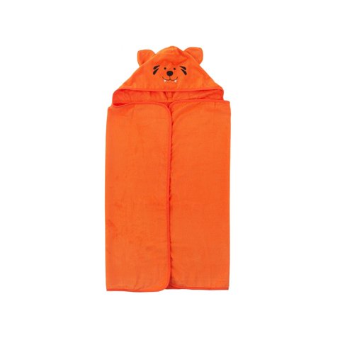 Toalla Capucha De Algodón Bordado Tigre - 75 X 100Cm - 300 G/M² - Teka