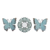 Genérico - Set Decorativo Pared 3 Piezas Diseño Calado Mariposas Jhn
