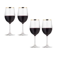 Set 4 Copas Vino 320Ml Borde Dorado Allegra Elegancia Vinos