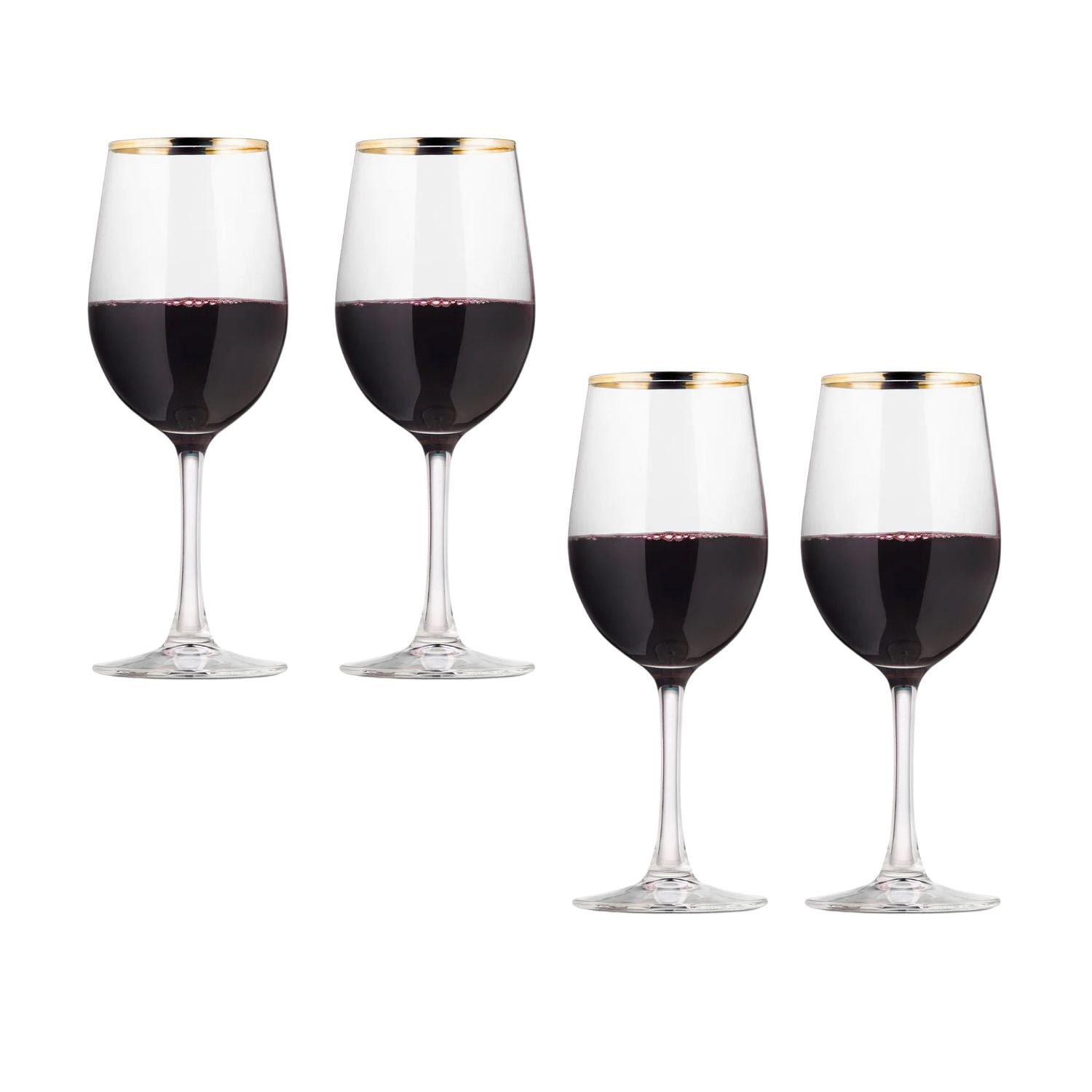 Set 4 Copas Vino 320ml Borde Dorado Allegra Elegancia Vinos