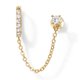 thumbnail image 3 of Aros PAVOI Doble Piercing con Cadena y Circonita en Oro 14K, 3 of 5