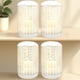 thumbnail image 1 of Farol para velas Decozen con cristal y celosía blanca, juego de 4, 1 of 9