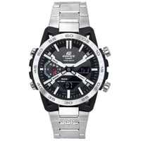 Casio - Reloj De Pulsera Edifice By Link De Fibra De Carbono De 12 Mm Para Hombre, Negro, Ecb-2000D-1A