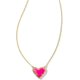 thumbnail image 1 of Colgante Corto Kendra Scott Ari Heart Gold Neon Pink Magnesite, 1 of 2
