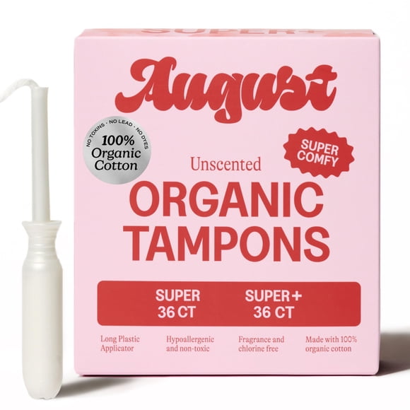 Tampones August 72 unidades Super y Super+ Orgánicos
