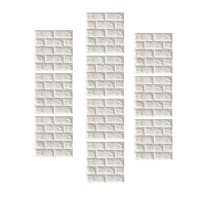 Bothyi - 10 Piezas Panel De Pared De Espuma Papel Pintado De Ladrillo De Espuma Para Baño Sótano Dormitorio 5Mm Blanco