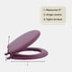thumbnail image 4 of Asiento de inodoro Achim Fantasia, vinilo blando, 43 cm, color burdeos, 4 of 7