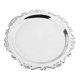 thumbnail image 1 of Plato redondo de fruta de metal plateado Plato de pastelería Bandeja de postre de té 25cm, 1 of 5