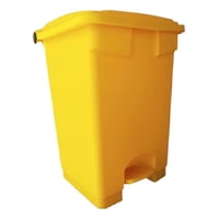 Basurero 50 Lts Genérico Con Tapa - Amarillo