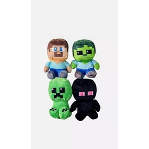 Genérico - Juguete Pack 4 Peluches Minecraft 25Cm Infantil