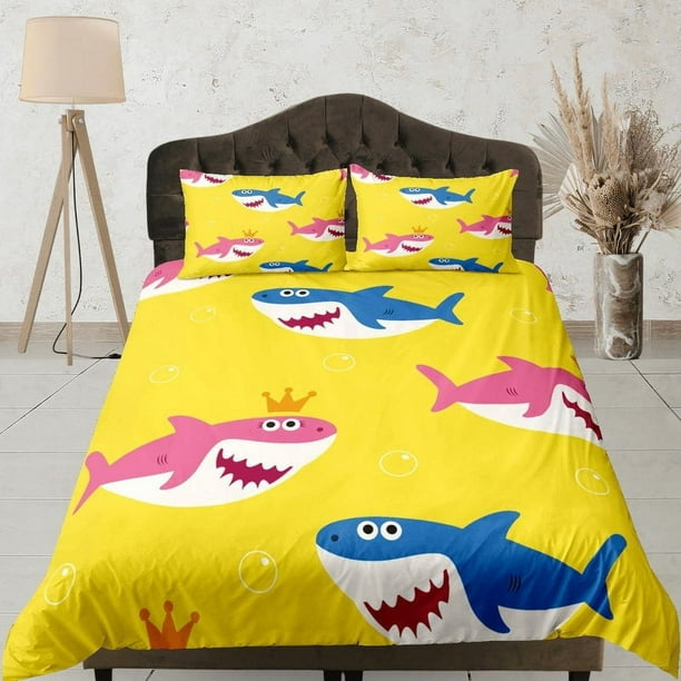 Juego De Funda Nórdica Infantil Milsleep Happy Sharks Amarillo