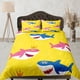 thumbnail image 1 of Juego De Funda Nórdica Infantil Milsleep Happy Sharks Amarillo, 1 of 3