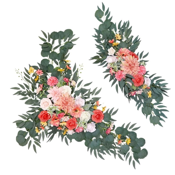 2 Uds Kit De Flores De Arco De Boda Decoración De Arco Rústico Para Evento De Recepción De Ceremonia