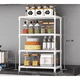 thumbnail image 2 of Estante Organizador Cocina Multiuso 4 Niveles Ruedas 86x44cm Blanco, 2 of 7
