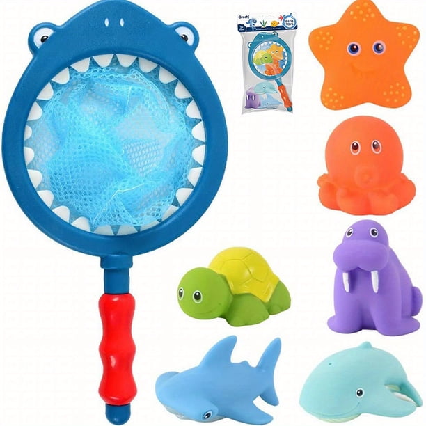 Bath Toy Baby Bathtub Toys, Sea Animals Squirting Toys, Water Spraying Discoloration Animals Floats, Fish Game In Bathtub Bathroom Pool For Babies Toddlers And Kids (Shark)