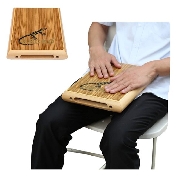 Cajon GECKO Travel Zebra Wood con cuerdas internas para guitarra