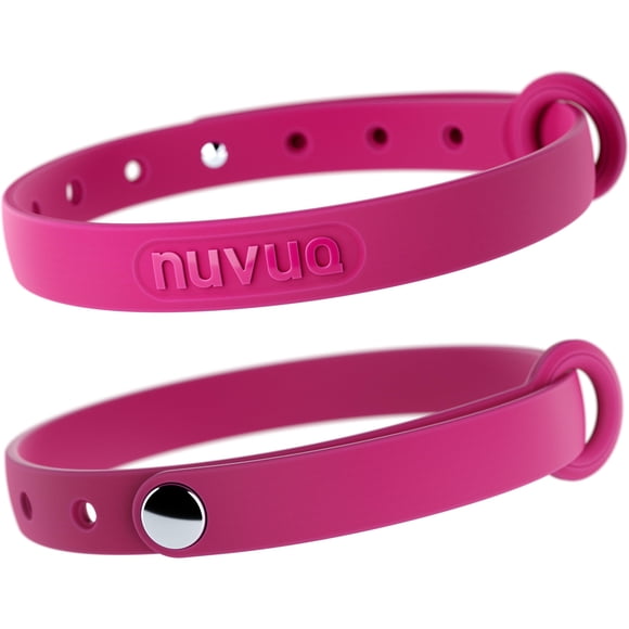 Collar para gato Nuvuq con cierre de seguridad, suave, ligero, rosa, 17,5-26 cm