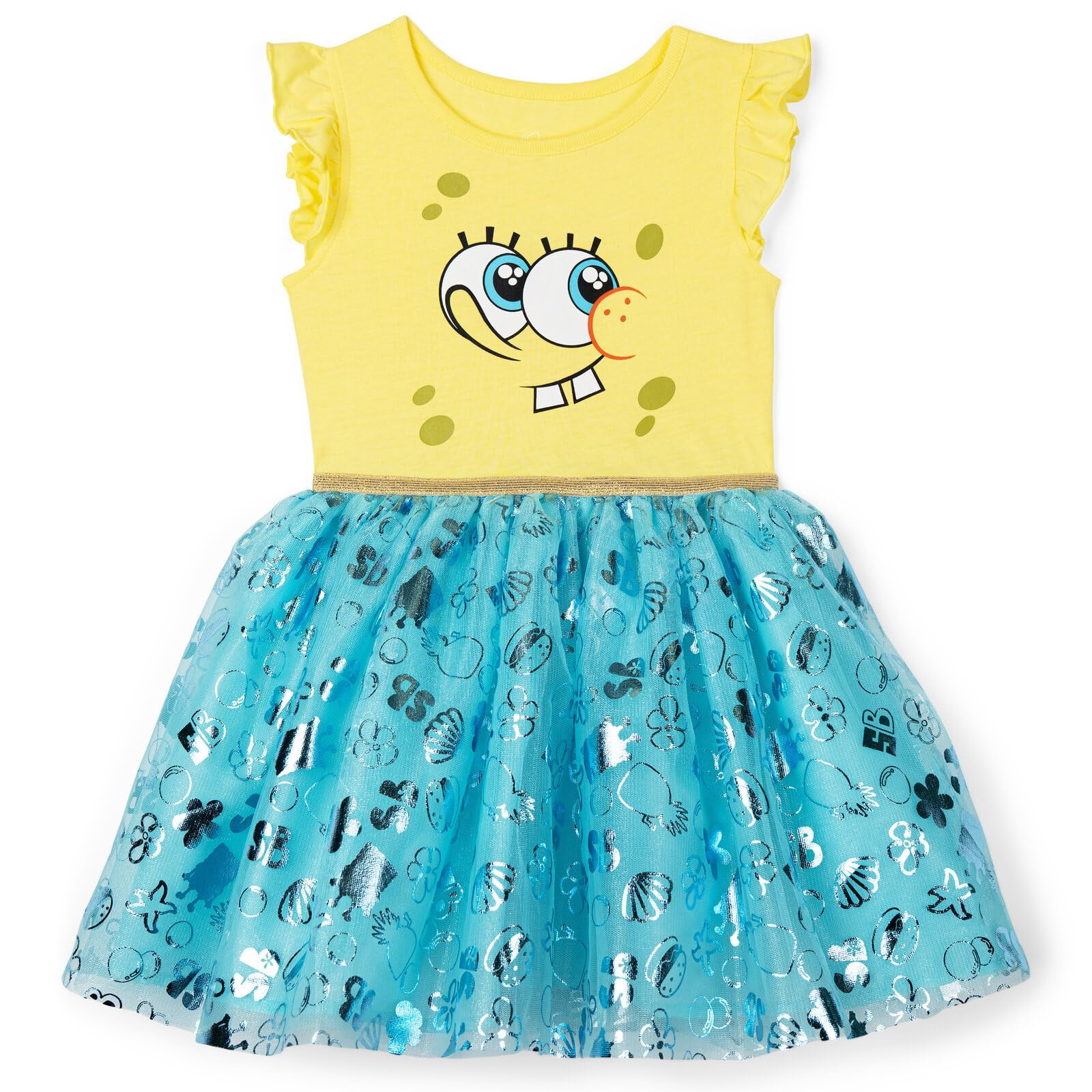 Spongebob Squarepants - Vestido De Tutú De Tul Para Cosplay De Bob Esponja Para Niñas De 7 A 8 Años