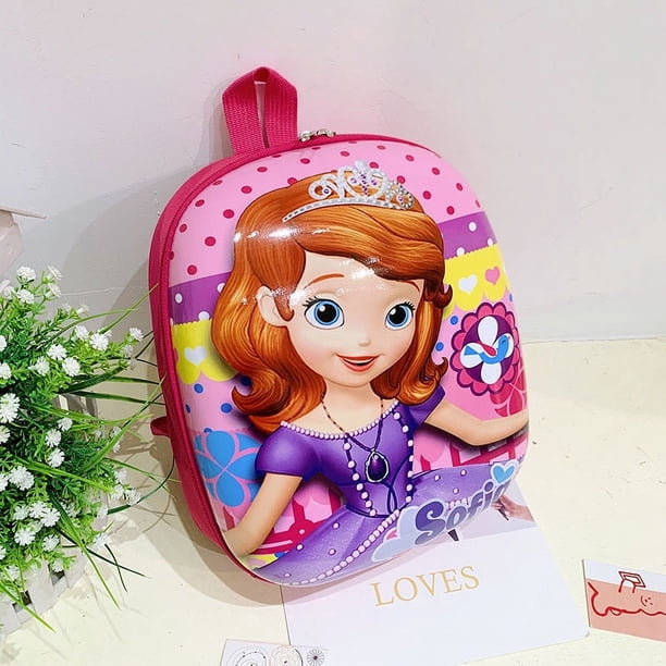 Disney Cartoon Spiderman Boys Children's Backpack Sofia School Bag Cute Kitty Girl Baby Backpack Cartoon Egg Shell Bags