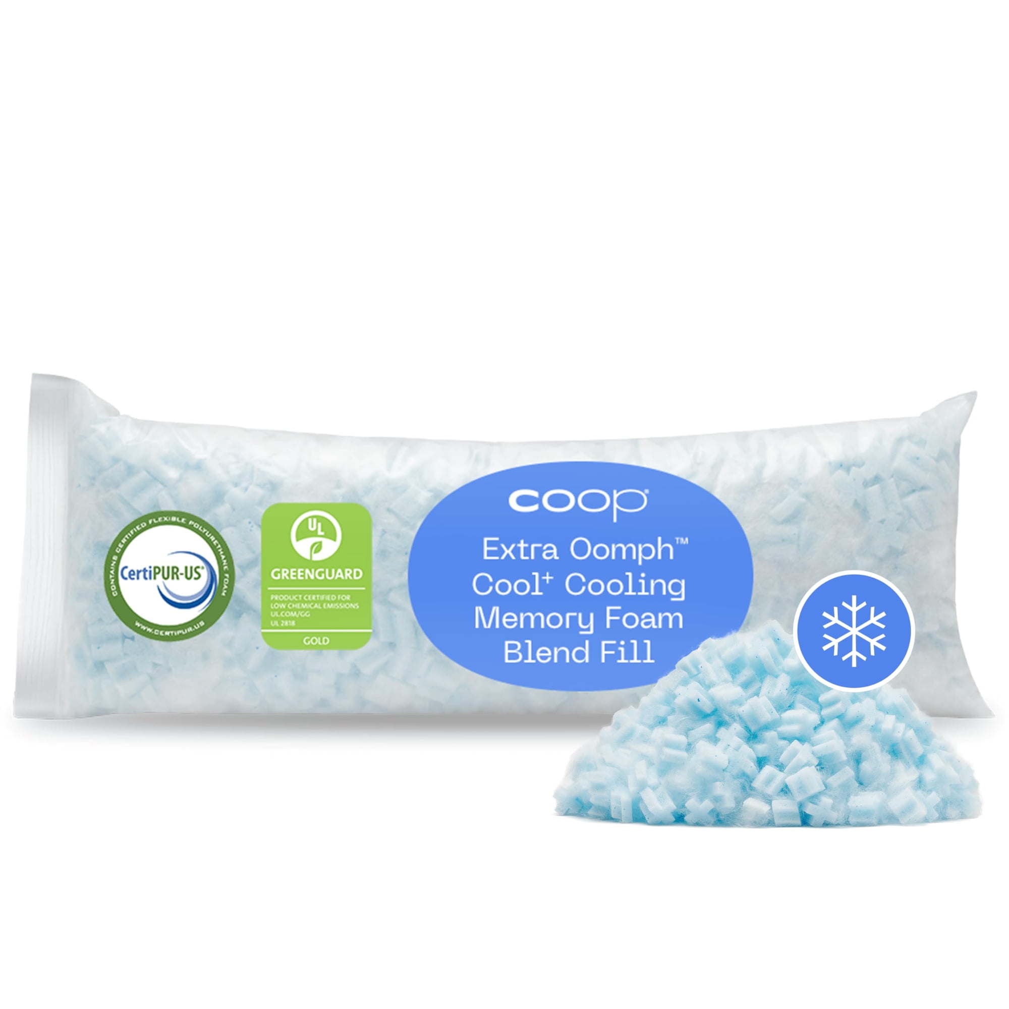 Pillow Filling Coop Home Goods Extra Oomph Cool+, Espuma Viscoelástica En Gel