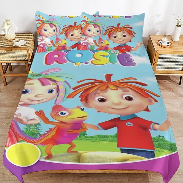 Everything's Rosie Bedding Sets Ultra Soft Skin-Friendly Duvet Cover 3 Piece, Cute Comforter Cover Bed Set for Boys Girls Kids