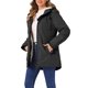 thumbnail image 4 of INSPIRE CHIC Abrigo de Parka para Mujer con Cinturón, Bolsillos, Manga Larga y Capucha de Piel Sintética XS Negro, 4 of 6