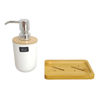 Genérico - Set Dispensador Y Jabonera De Baño Color Mod 49