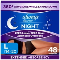 Pañales Para Adultos Always Discreet Night, Talla L, 48 Unidades, Para Mujer